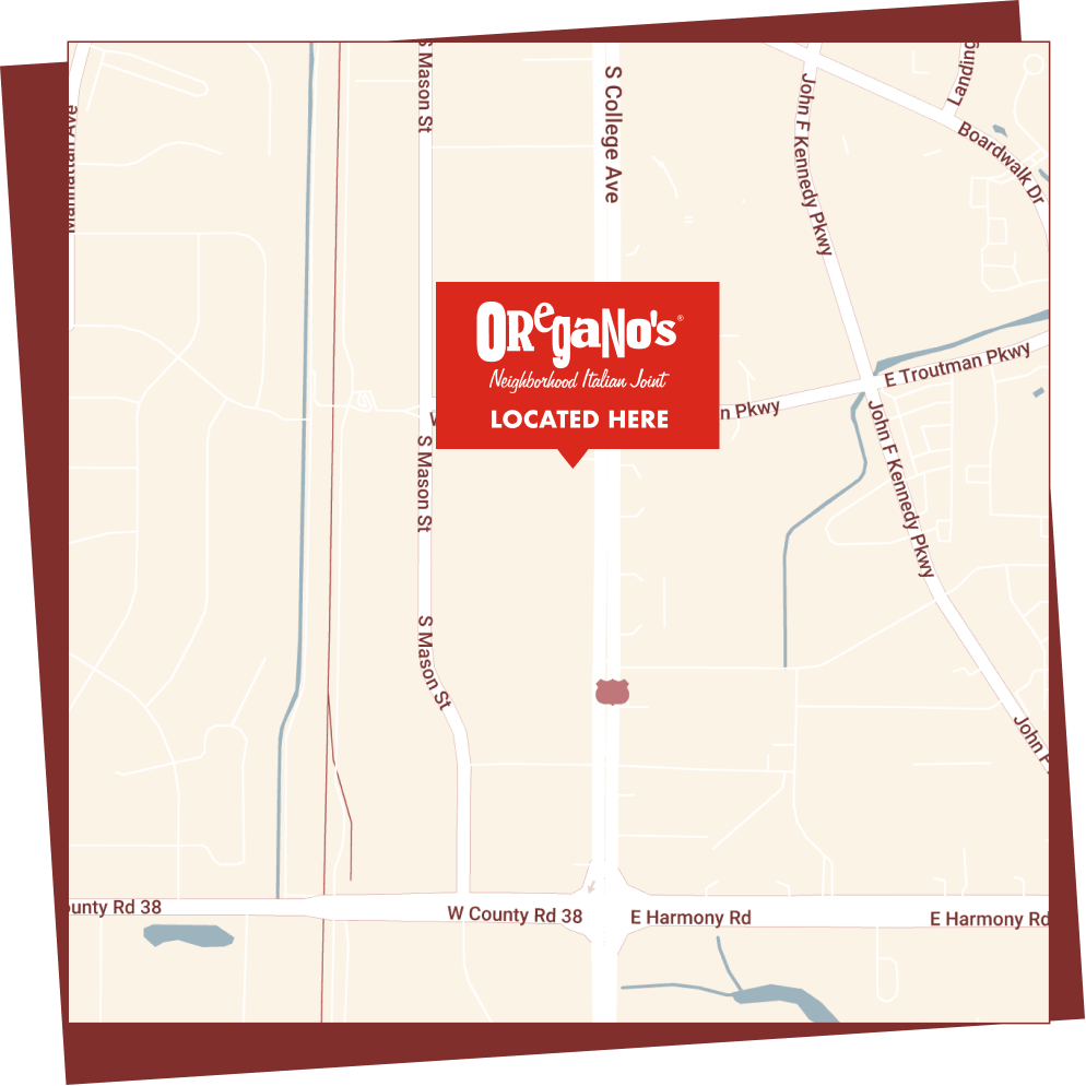 Oregano's Fort Collins - Located near S College Ave & W County Rd